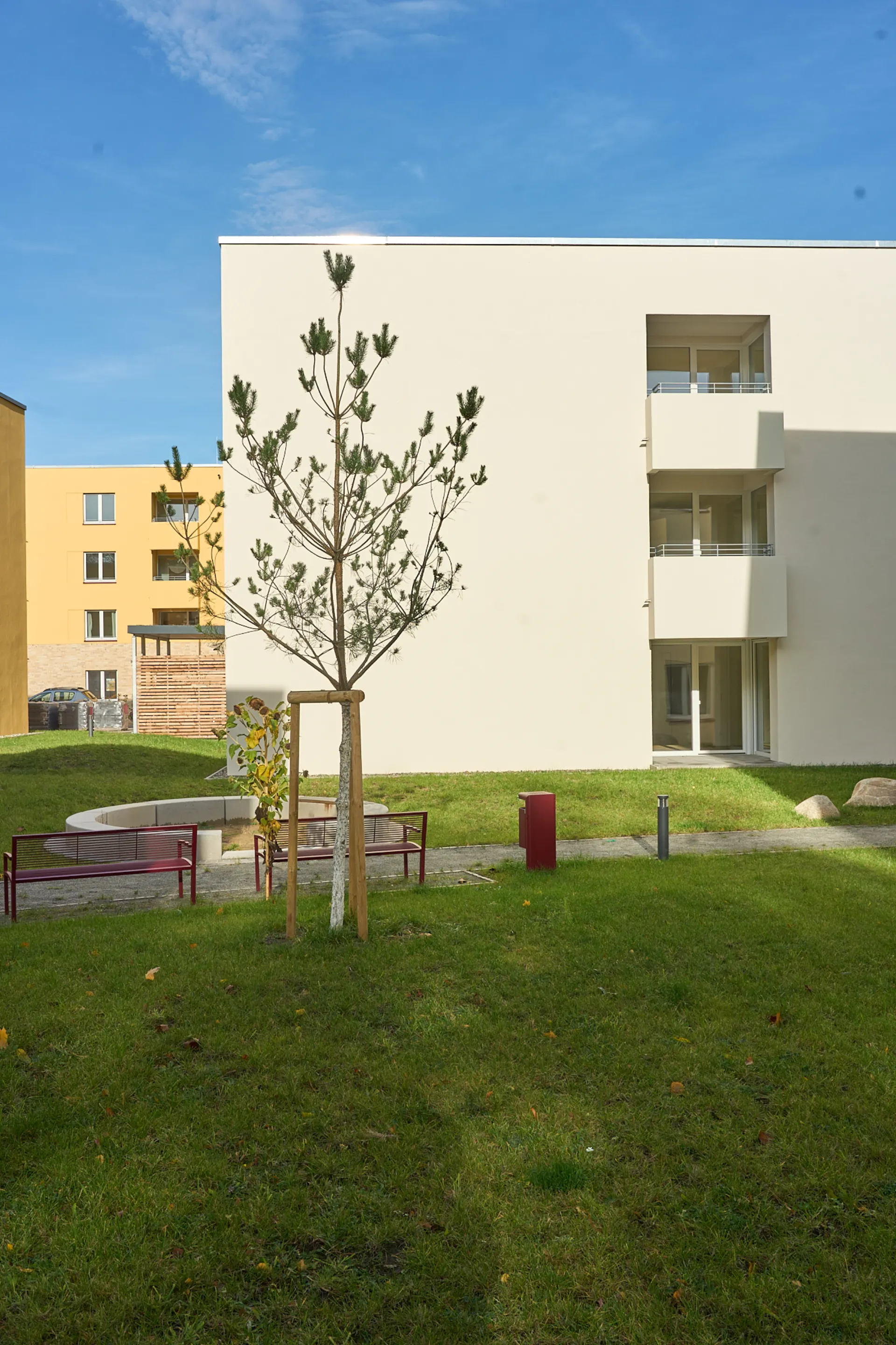Außenansicht Speicher 7 im Hafenquartier Greifswald